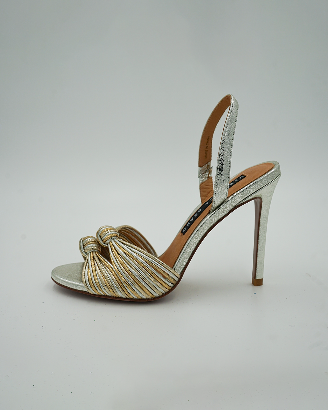 Alessia Metallic Knot Sandals