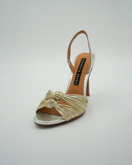 Alessia Metallic Knot Sandals