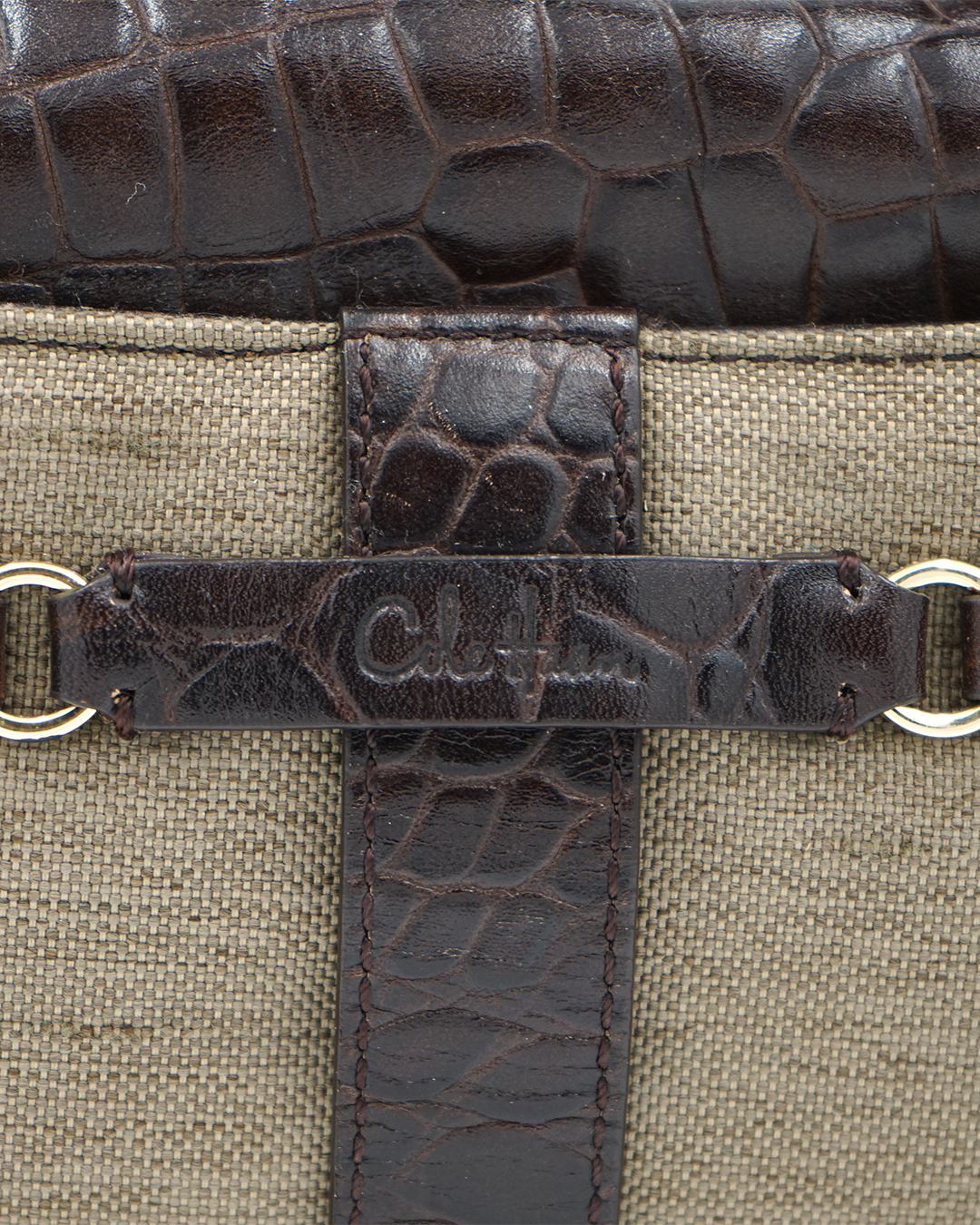 Barrel Style Tote with Croc Trim