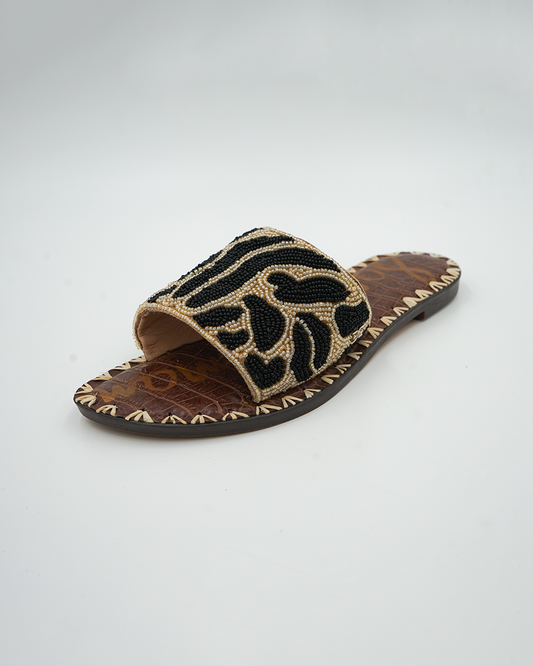 Beaded Gunner Slide Sandals