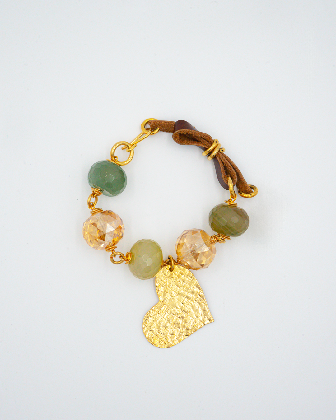 Gold Heart Cord Bracelet