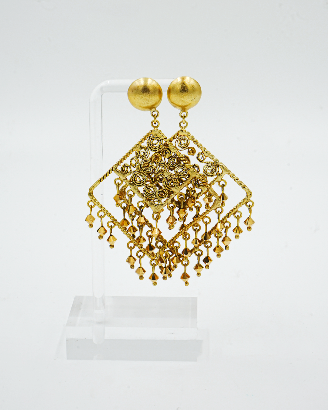 Filigree Square Earrings