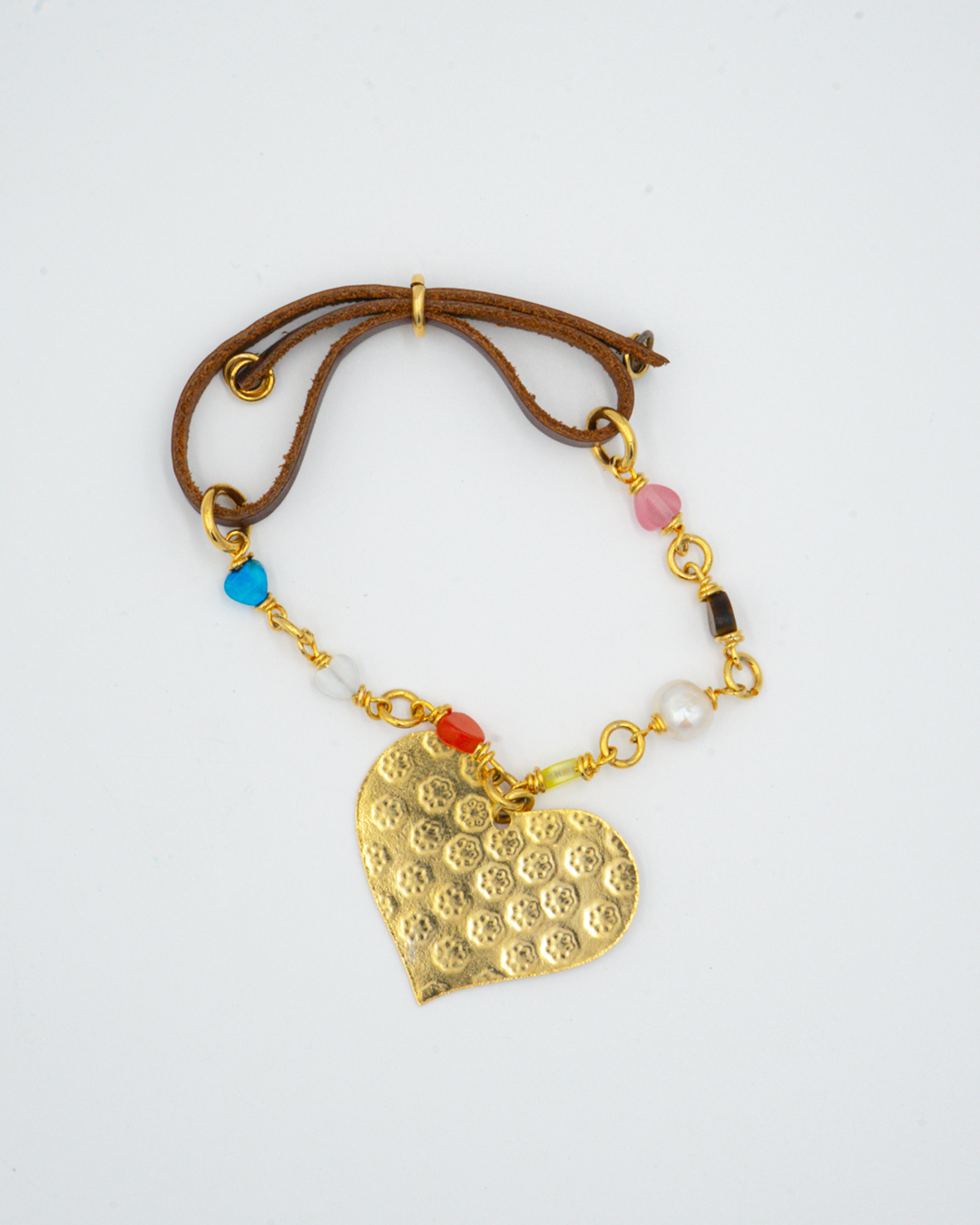 Heart Charm Link Bracelet