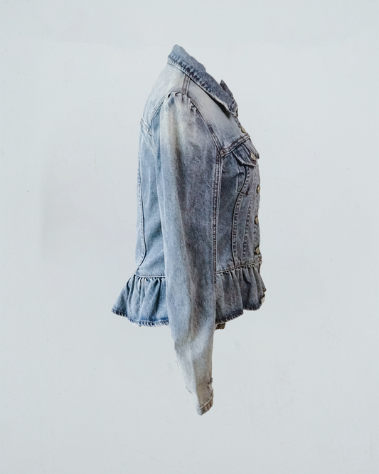 Situationship Denim Peplum Jacket