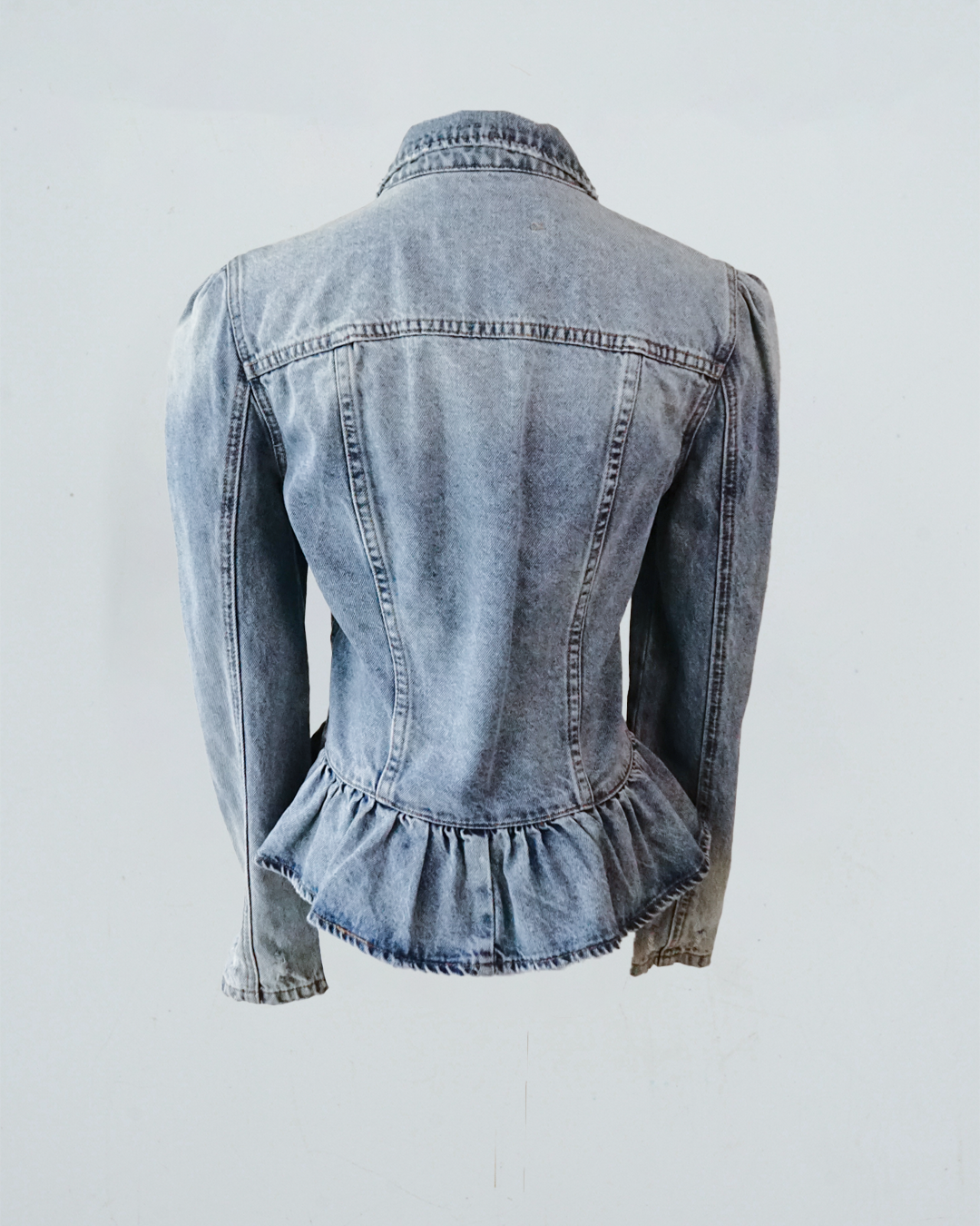 Situationship Denim Peplum Jacket