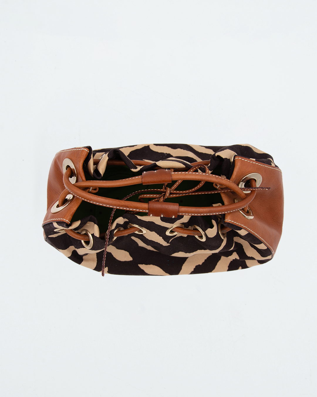 Zebra Print Drawstring Tote