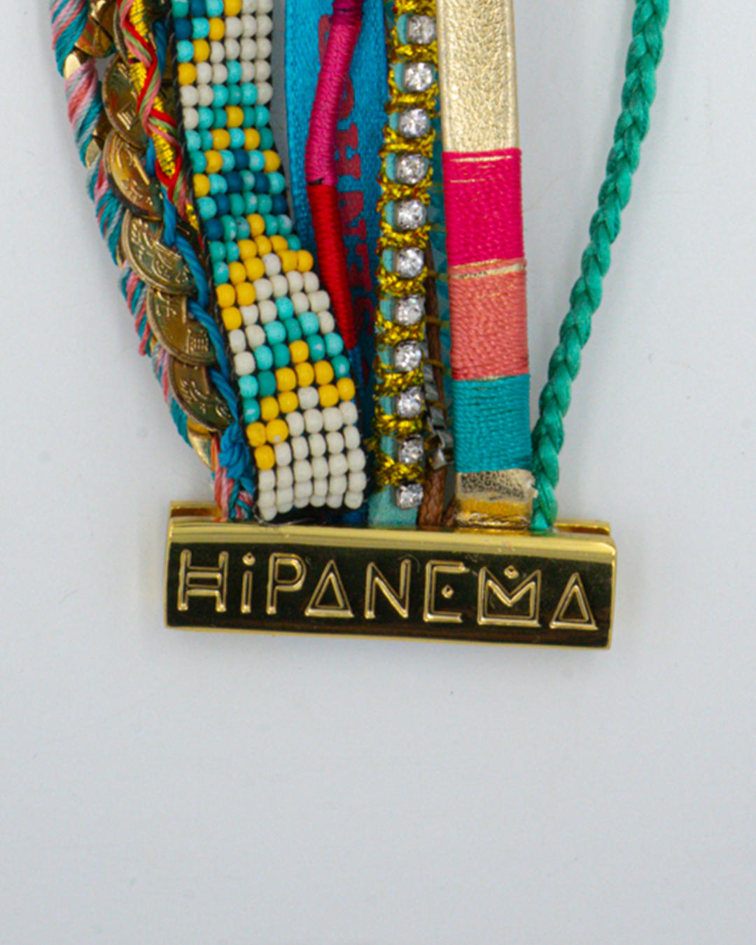 Mixed Bracelet with Gold Buckle