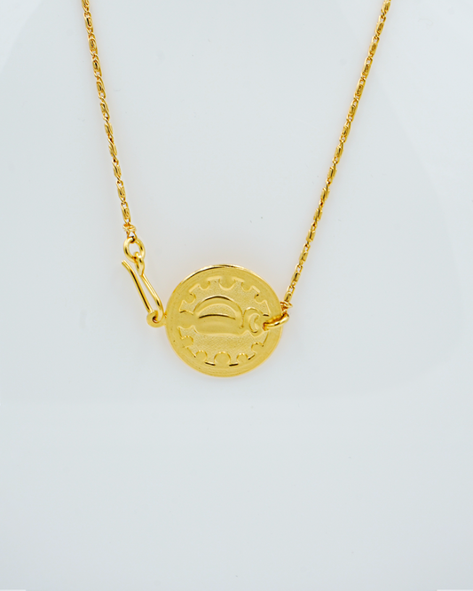 Gold Coin Medallion Necklace