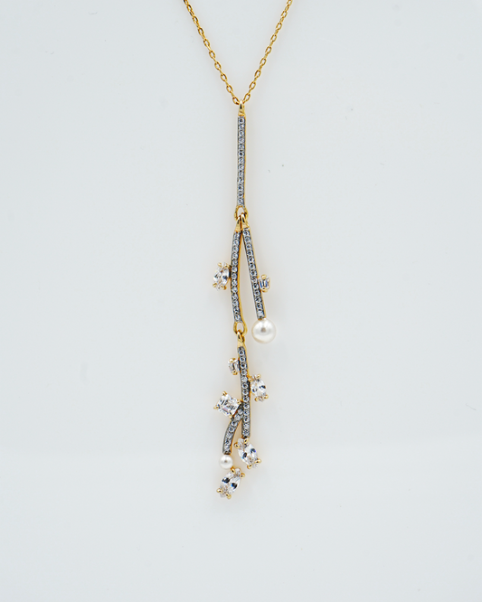 Crystal Branch Drop Necklace