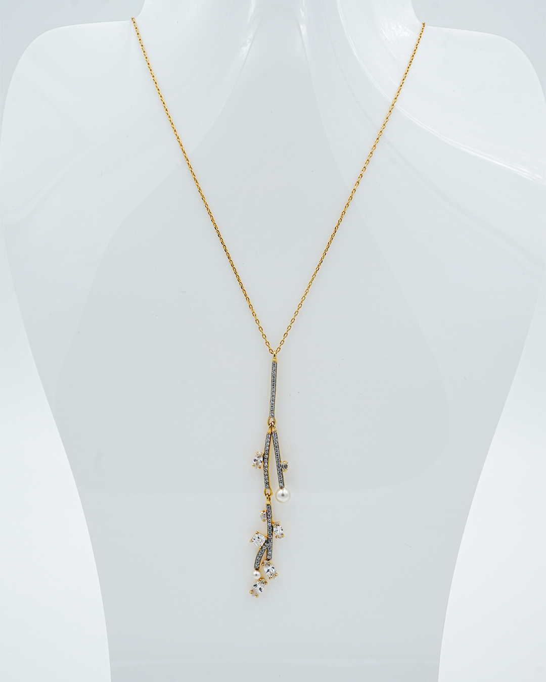 Crystal Branch Drop Necklace