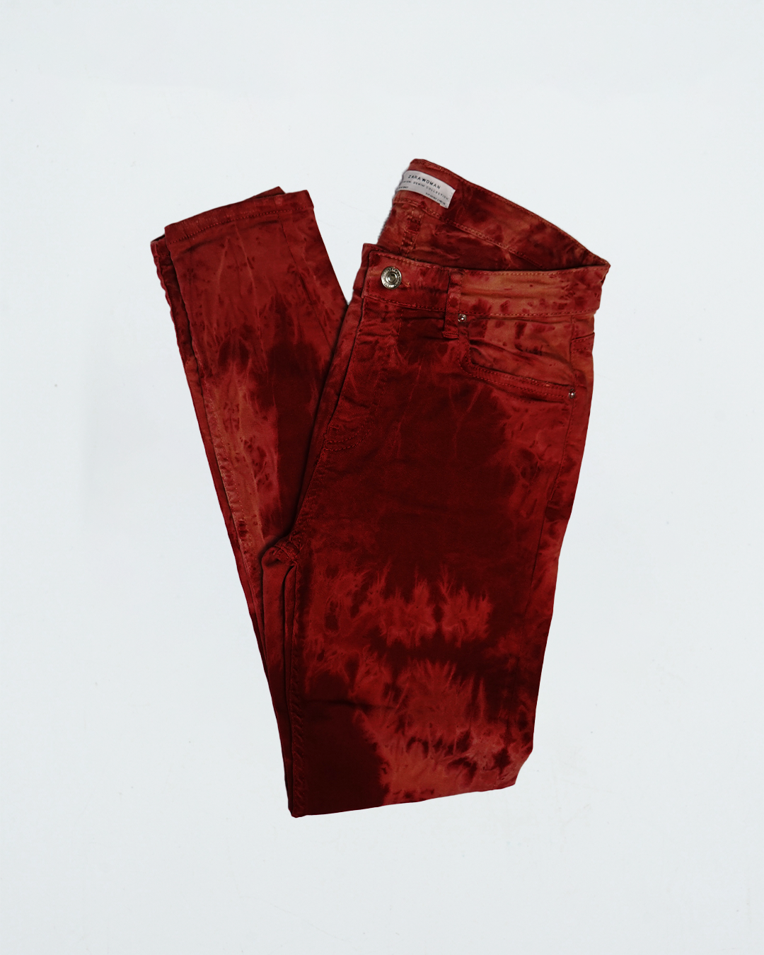 Red Acid Wash Jeans