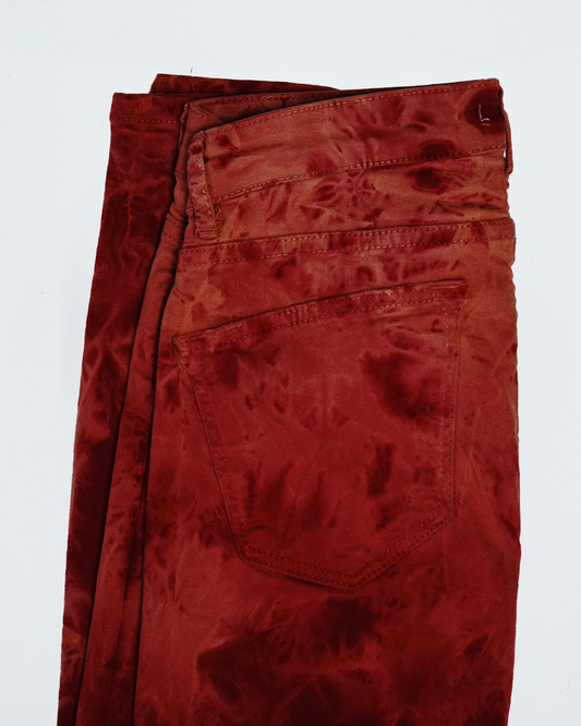 Red Acid Wash Jeans