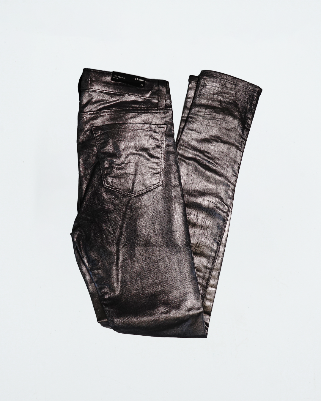 Mid-rise Super Skinny Metallic Jeans