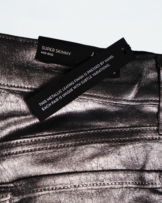 Mid-rise Super Skinny Metallic Jeans