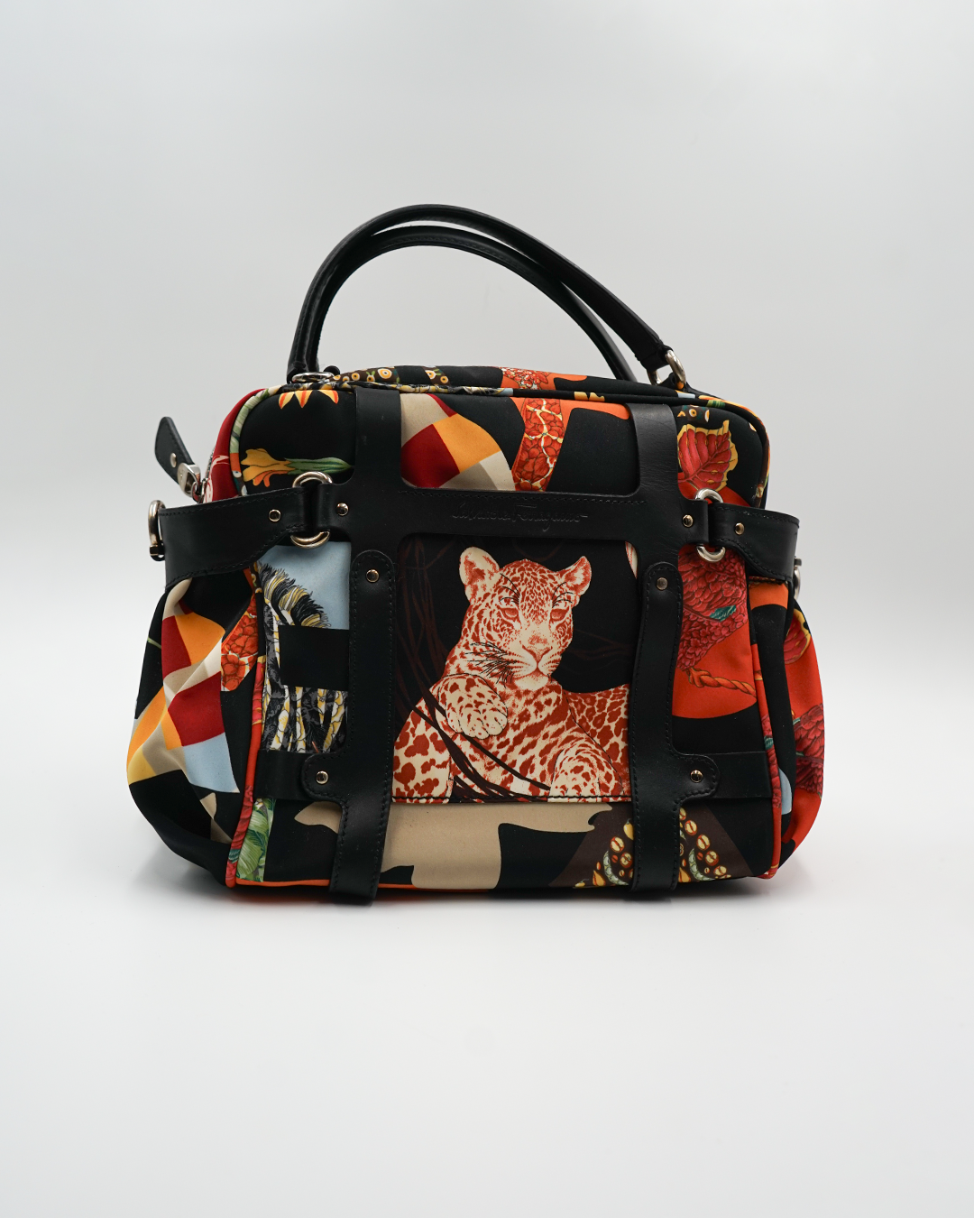 Printed Top Handle Bag
