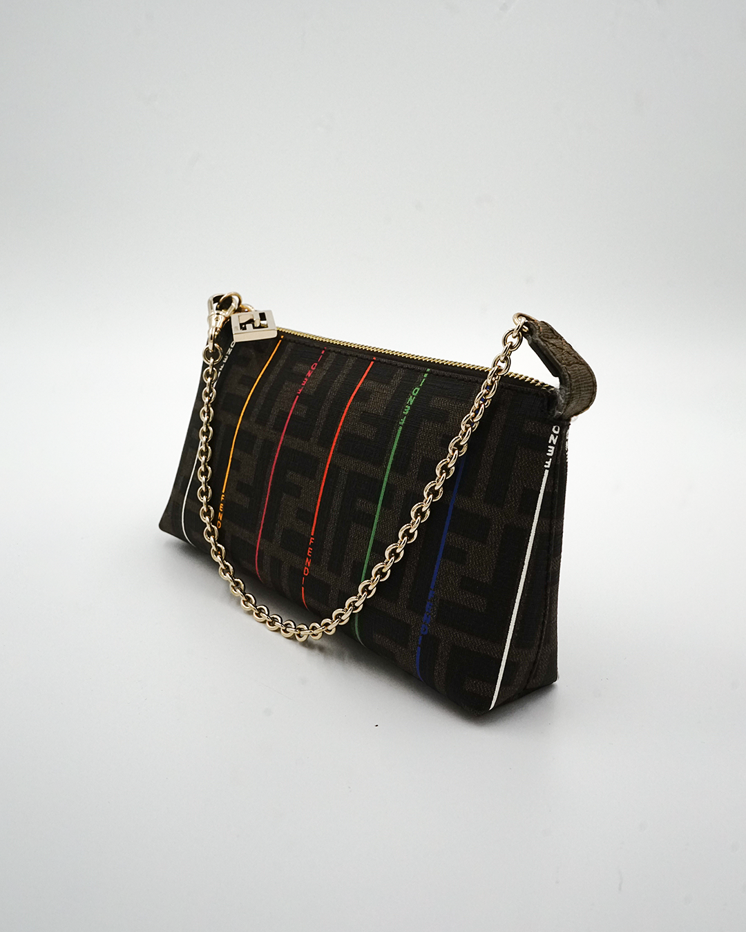 Zucca Spalmati Striped Pochette Tobacco Multicolor