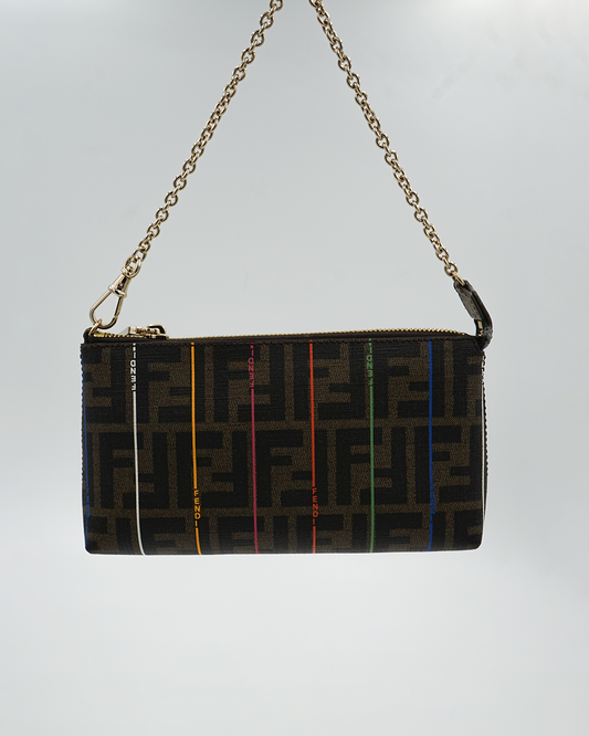 Zucca Spalmati Striped Pochette Tobacco Multicolor
