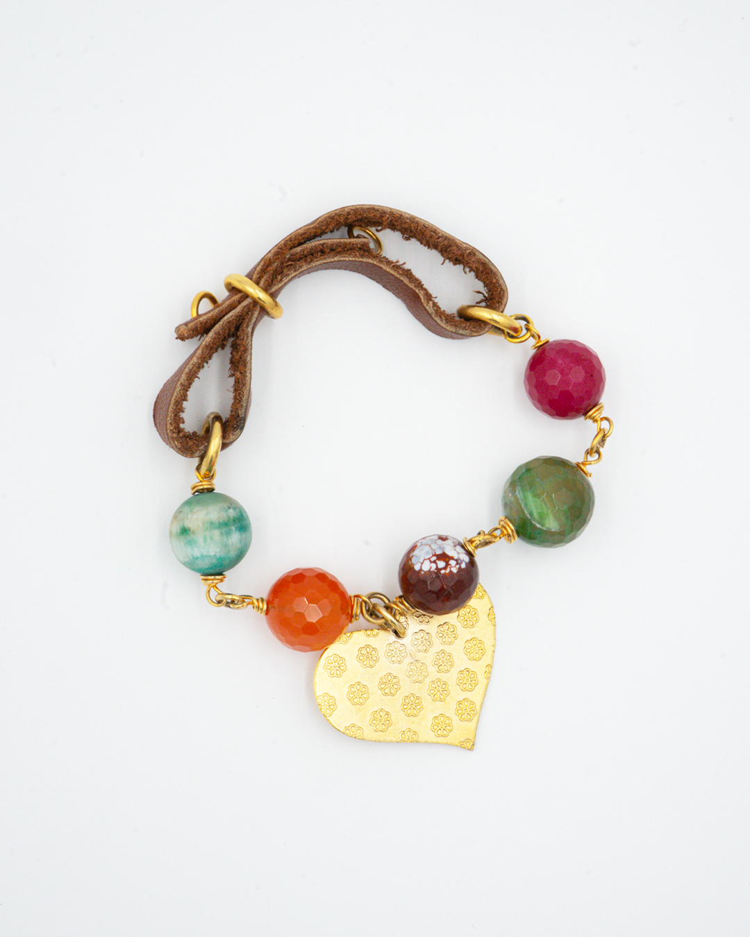 Gold Heart Cord Bracelet