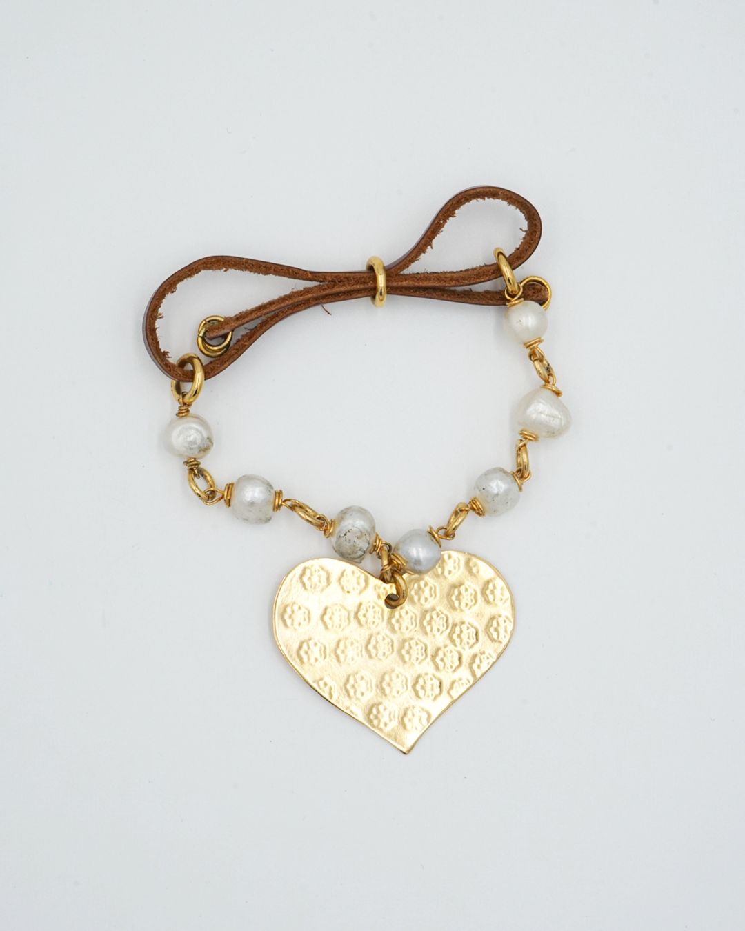 Gold Heart Cord Bracelet