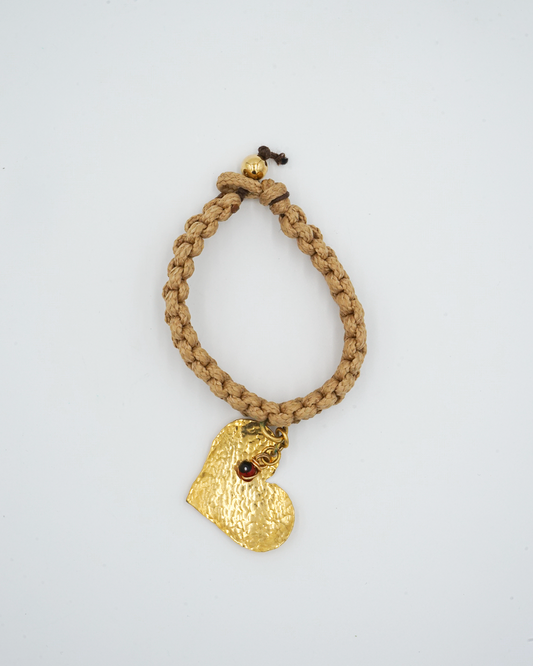 Braided Bracelet with Heart Charm
