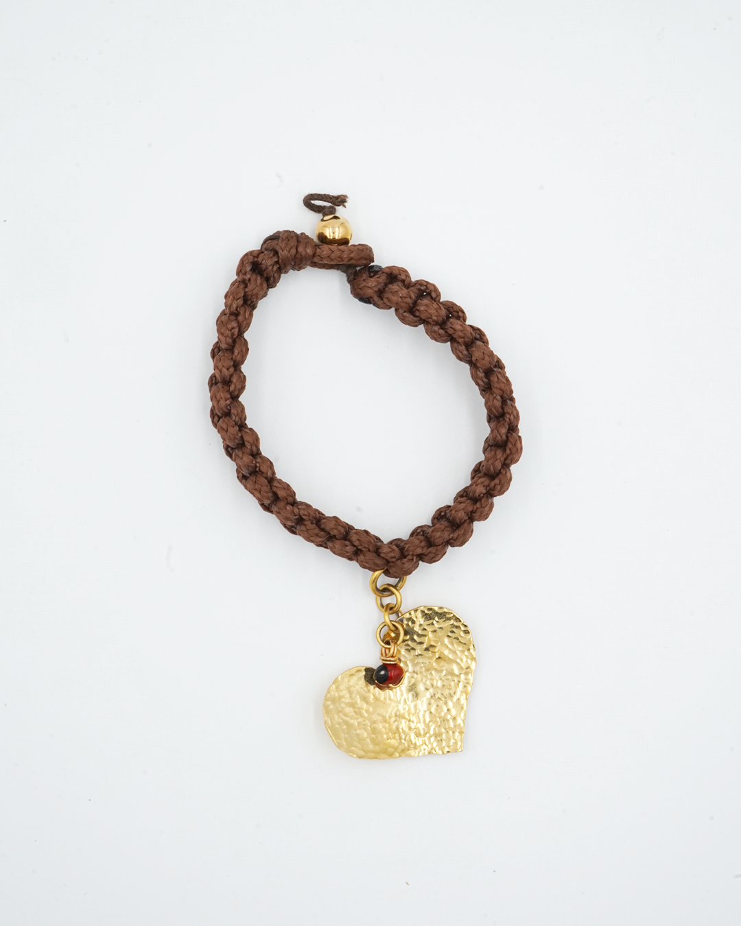 Braided Bracelet with Heart Charm