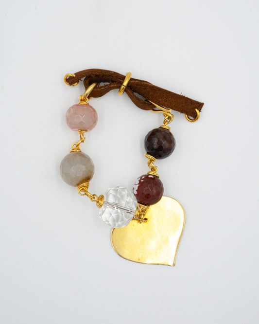 Gold Heart Cord Bracelet