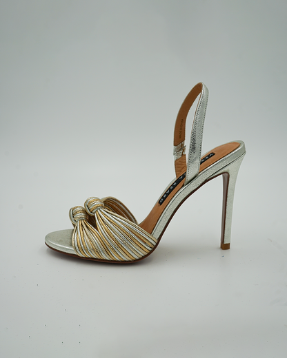 Alessia Metallic Knot Sandals