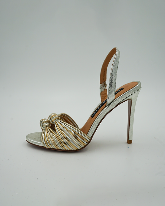 Alessia Metallic Knot Sandals