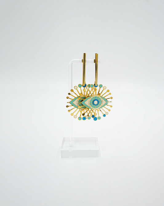 Eye Charm Drop Earrings