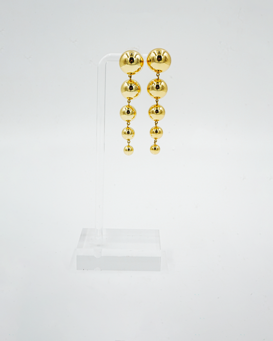Gold Ball Drop Earrings