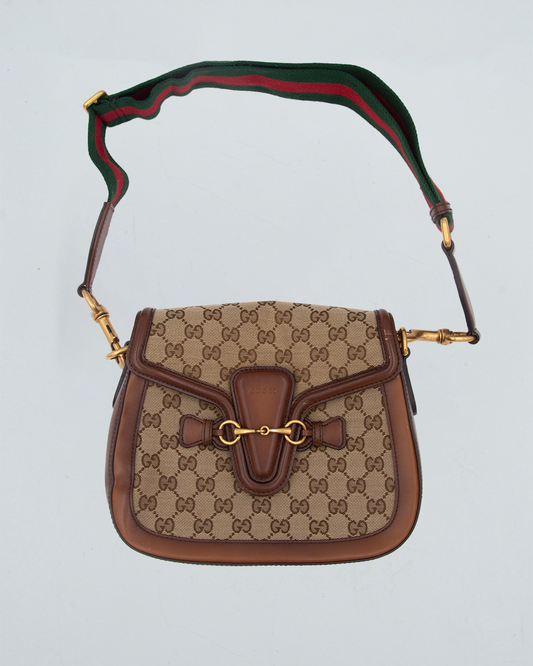 GG Canvas Large Lady Web Shoulder Bag