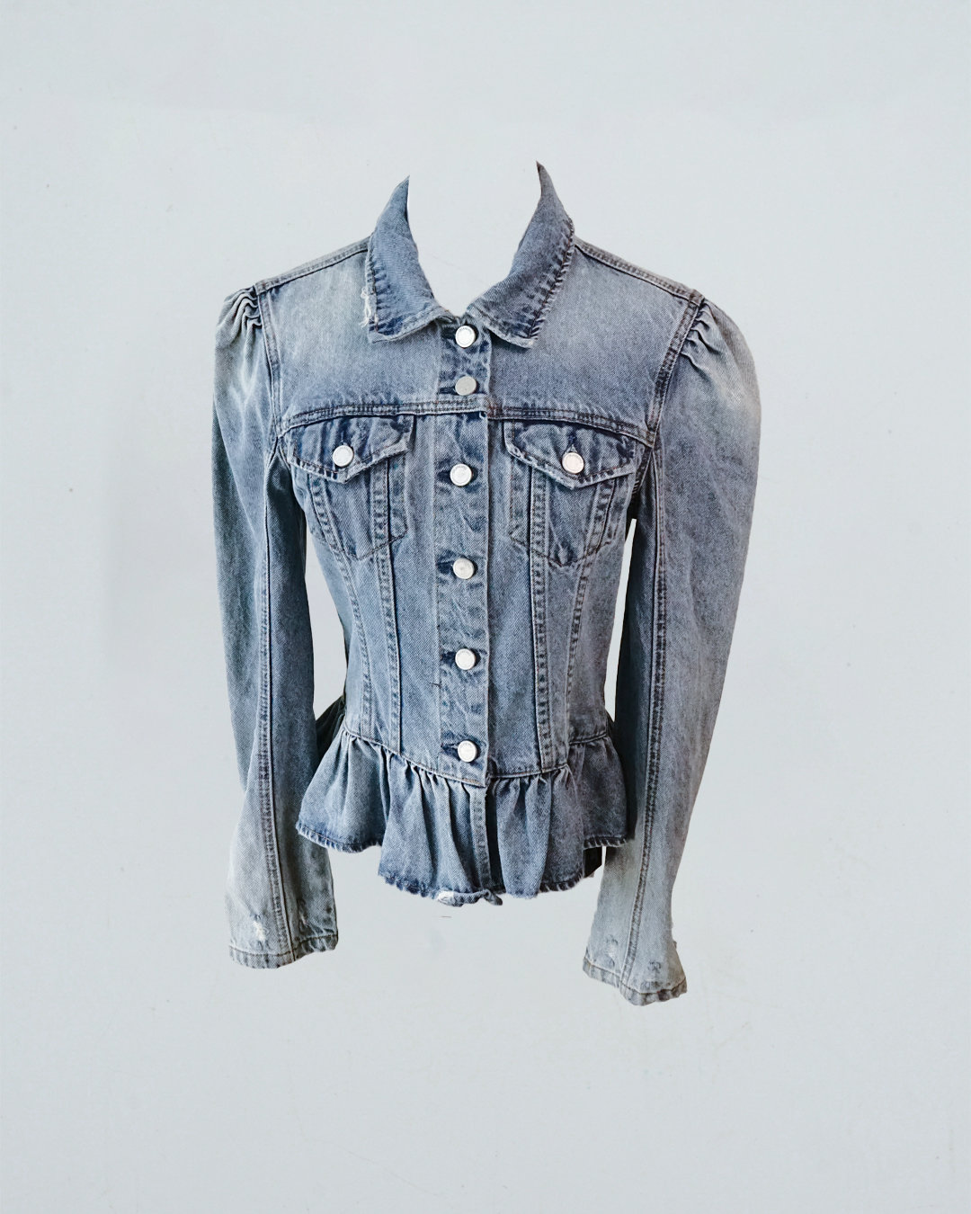 Situationship Denim Peplum Jacket