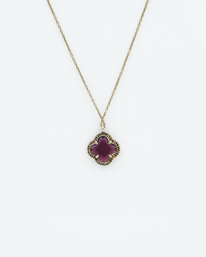 Berry Clover Pendant Necklace