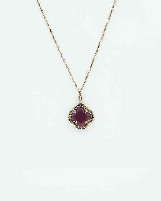Berry Clover Pendant Necklace