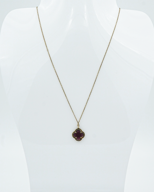 Berry Clover Pendant Necklace
