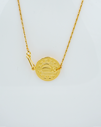 Gold Coin Medallion Necklace