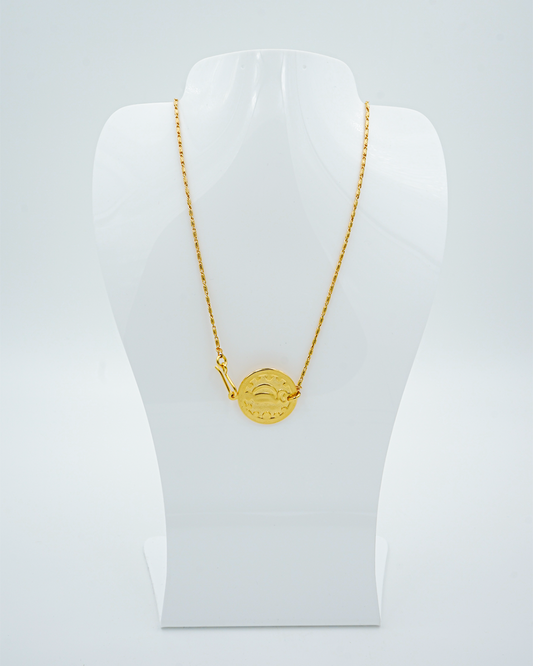 Gold Coin Medallion Necklace