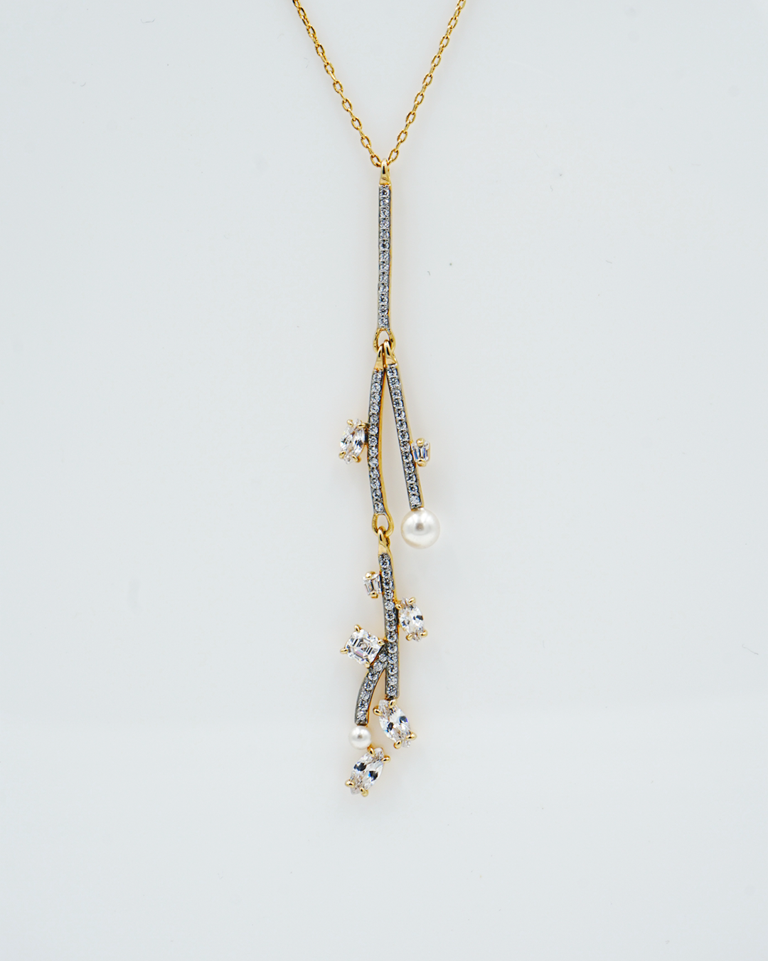 Crystal Branch Drop Necklace