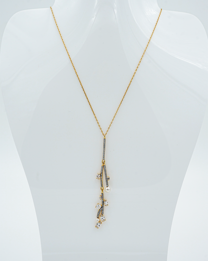 Crystal Branch Drop Necklace