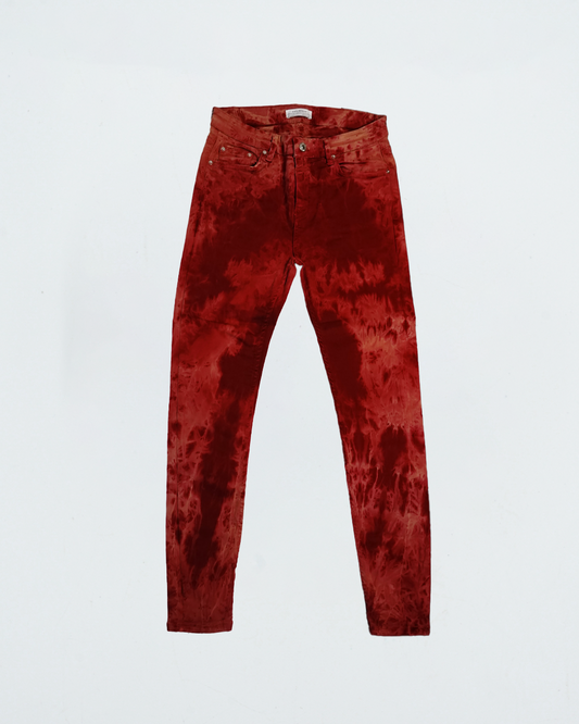 Red Acid Wash Jeans