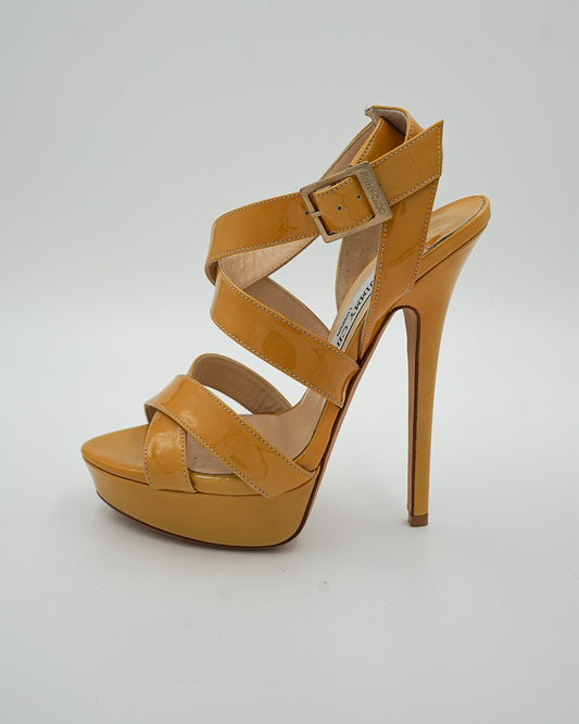 Patent Leather Platform Sandals