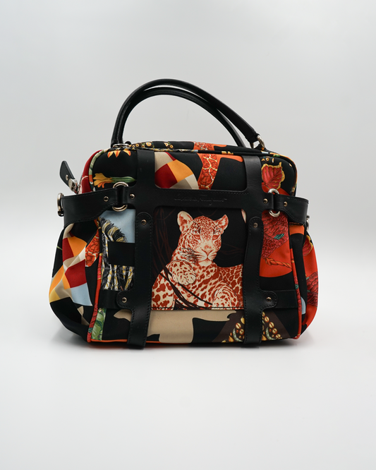 Printed Top Handle Bag