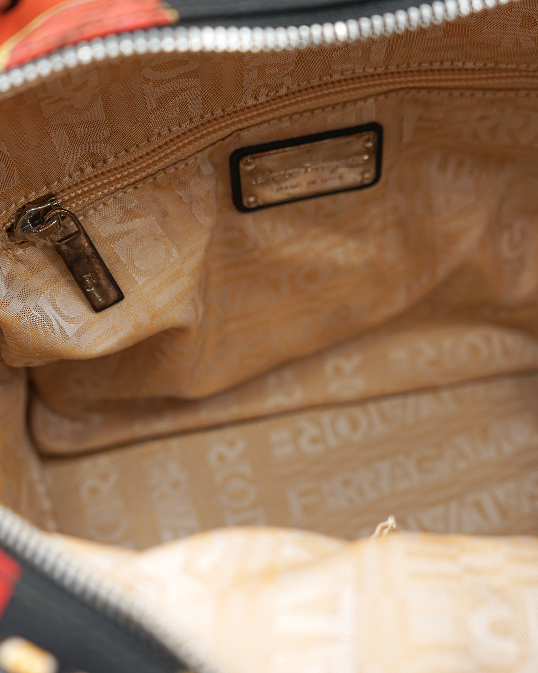 Printed Top Handle Bag