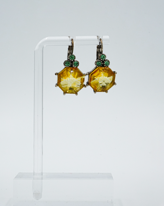 Citrine Gem Drop Earrings