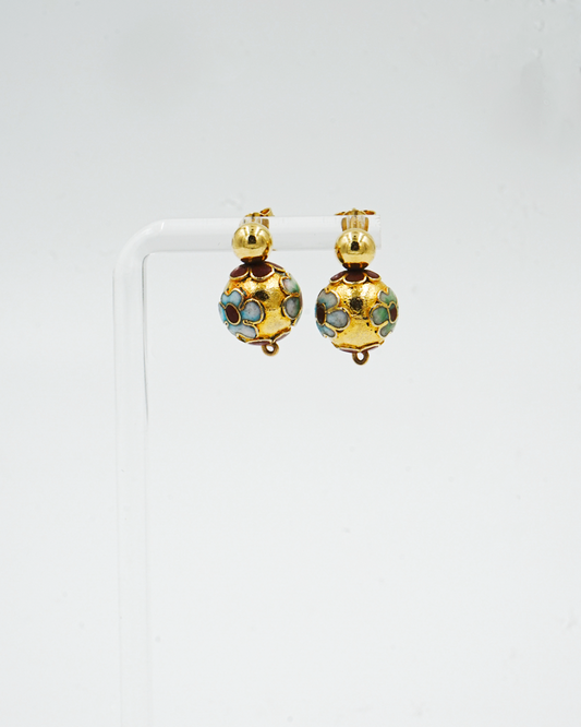 Cloisonné Drop Earrings