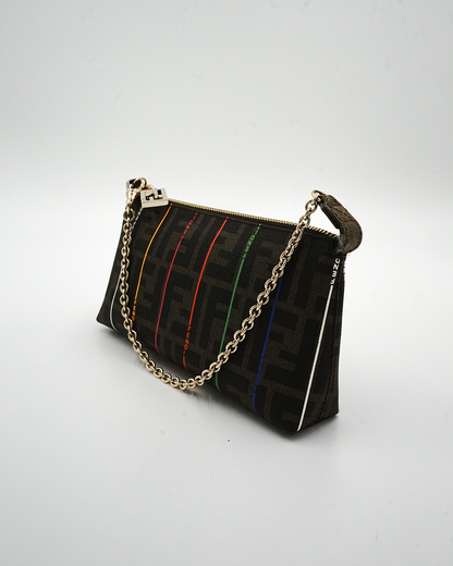 Zucca Spalmati Striped Pochette Tobacco Multicolor