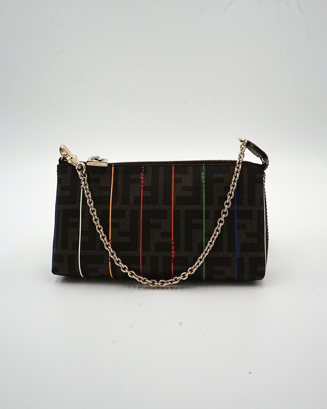Zucca Spalmati Striped Pochette Tobacco Multicolor