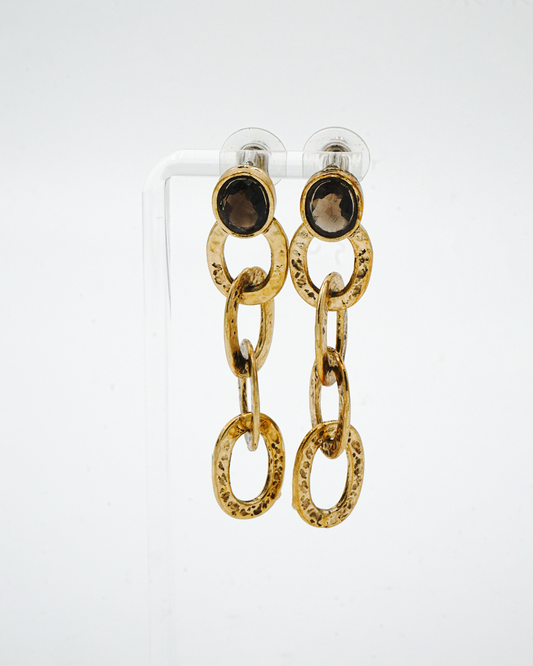 Flat Drop Chain Earrings