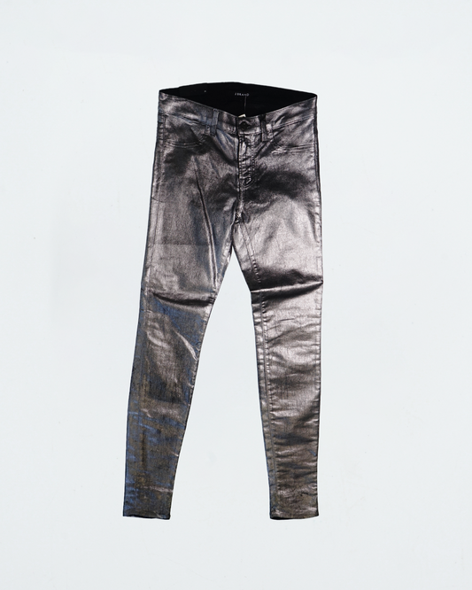 Mid-rise Super Skinny Metallic Jeans